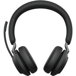 Jabra Evolve2 65 Stereo MS con base de carga y Link 380 USB-A, auriculares inalámbricos Bluetooth, negro