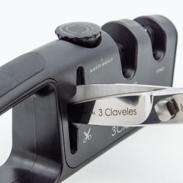 3 Claveles Afilador de Tijeras y Cuchillos con Ángulo Ajustable 25 cm