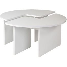 Mesa de centro MOIRA CAL1738350884787 Redonda Blanco natural - 90 x 90 x 41 cm Precio: 124.99000041. SKU: B15E2SQ4NP
