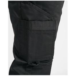 Roly Pantalón Laboral Protect Negro Talla 44 Recto Sin Pinzas 65% Poliéster 35% Algodón Cinturilla Ajustable Bolsillo Cremallera Rodilleras