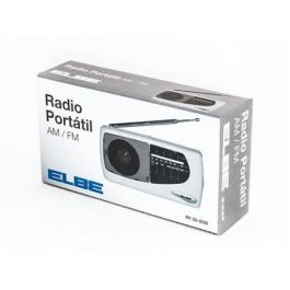 Elbe RF-52-SOB Radio Portátil Blanca AM/FM con Altavoz Integrado para Sobremesa, Fácil Uso y Diseño Elegante