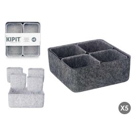 Set 5 Organizadores Kipit Fieltro Gris 24.7x10x24.7 cm (8 Unidades) Precio: 58.68999972. SKU: B169KXKKH5