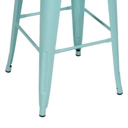 Taburete Turquesa Metal Dallas 43,50 X 43,50 X 76,50 cm