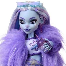 Muñeca monster high abbey bominable articulada, incluye mascota y accesorios de moda 32cm