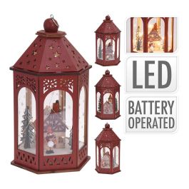 Home & Styling Farolillo LED de Madera con Escena Navideña, 10 Luces LED Cálidas, 16x14x29 cm Precio: 28.49999999. SKU: S7905368