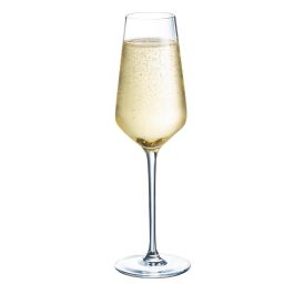 Cristal d'Arques Copa Flauta Ultime Cristalín 21 cL Pack de 6 Unidades Transparente Apto Lavavajillas Fabricado en Francia