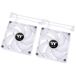 Thermaltake TT CT140 ARGB Sync Ventilador de 140mm para Carcasa PC, 1500 RPM, 77.37 CFM, Blanco (2 Unidades)