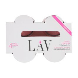 LAV Set de 4 Vasos Pinta, 340 ml, Color Rojo, 8.5 cm de Diámetro x 9 cm de Altura, Vidrio (6 Cajas)