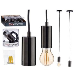 Lámpara Colgante Acero Negro Giftdecor 10x94.5x10 cm - Metal (Aluminio) (12 Unidades) Precio: 115.49999945. SKU: B1C7KEYJRW