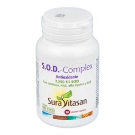 SURA VITASAN SOD Complex 30 Cápsulas con Superóxido Dismutasa, Riboflavina, Vitamina E y Selenio para Protección Celular Antioxidante Precio: 22.8900001. SKU: B14SL3FDH6