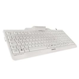 Teclado con Lector Cherry JK-A0100ES-0 Blanco Gris Qwerty Español QWERTY