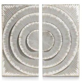 DKD Home Decor Panel Decorativo de Pared Moderno con Círculos MDF Gris y Blanco 90x90 cm Set de 2, Fondo 3.5 cm Precio: 137.50000044. SKU: S3029485