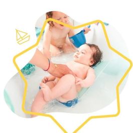 Badabulle Hamaca de baño ergonómica, transpirable, suave y resistente a roturas, ideal para bebés 0-6 meses, secado rápido, lavable
