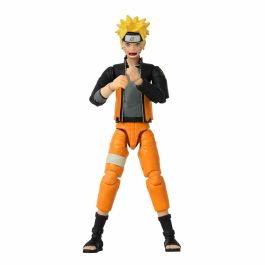 Bandai Figura Anime Heroes Naruto Shippuden Naruto Uzumaki Batalla Final 17 cm con manos extra, amarillo y negro