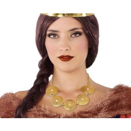 Collar Medieval Monedas Dorado - Disfraces de Reina, Nobleza - Discos con Flores y Perlas Precio: 1.88999943. SKU: S1130837