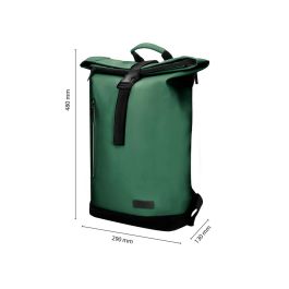 Cartera Antartik Mochila Waterproof Enrollable Diseño Casual Color Verde Militar 480x130x280 mm