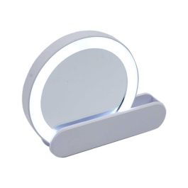 Espejo de Viaje con LED y USB Berilo 9x2x10 cm - Blanco (24 Unidades) Espejo de Viaje con LED y USB Berilo 9x2x10 cm - Blanco (24 Unidades)