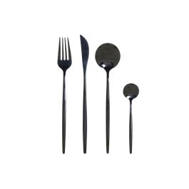 DKD Home Decor Cuberteria Chic de Acero Inoxidable de 3mm, Set de 16 Piezas Color Negro, Apto para Lavavajillas, 13cm de Alto Precio: 31.50000018. SKU: B125C9G737