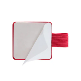 Antartik Portabolígrafos Autoadhesivo para Cuaderno Note con Elástico hasta 15 mm, Fucsia, 40x40 mm