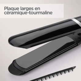 Babyliss Plancha de Pelo ST397E con Placas Anchas para un Peinado Rápido y Eficaz