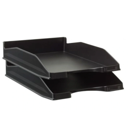 Archivo 2000 Bandeja Antimicrobiana Apilable Formato Din A4 y Folio 345x255x60 mm Negro