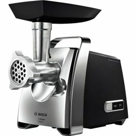 Bosch MFW67440 Picadora de Carne Eléctrica 700W, Diseño Negro y Acero Inoxidable con Pies Antideslizantes