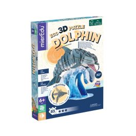 MIEREDU Eco Puzle 3D Delfín ME4223, Rompecabezas Educativo STEAM para Niños +6 Años, Desarrollo de Inteligencia Naturalista y Coordinación