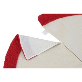 DKD Home Decor Base Árbol Navidad Tradicional Poliéster Crema Rojo 90x90x2cm para Decoración Festiva