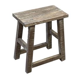 DKD Home Decor India recycled 1c25 Mesita Auxiliar Blanco Madera Reciclada 45 x 25 x 51 cm