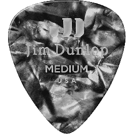 Dunlop Pack 12 Púas Genuine Celluloid Negro - Medium