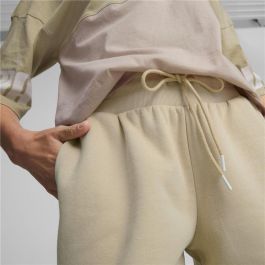 Pantalón Largo Deportivo Puma Power Colorblock Beige Mujer