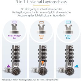 Videocámara de Vigilancia Startech UNIVKA25-LAPTOP-LOCK