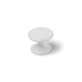 Rei Blister 4 pomos redondos para mueble zamak blanco mod. 756 Ø33mm