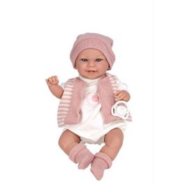 Muñeca elegance 35 cm babyto rosa c/mecanismo risa try me