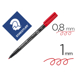 Staedtler Rotulador Lumocolor Retroproyeccion 317-2 Permanente Punta Fibra Media Redonda Rojo 0.8-1 mm Precio: 14.49999991. SKU: S8422862