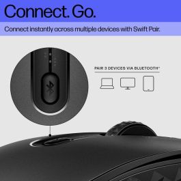 HP 695 Ratón Inalámbrico Recargable hasta 4000 DPI Bluetooth Multi-Dispositivo Negro 8F1Y4AA