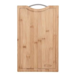 San Ignacio Tabla de Cortar de Bambú Experto con Agarradera de Acero Inoxidable 430, 40 cm x 25 cm x 1.9 cm Precio: 13.3342. SKU: B1674FSAV4