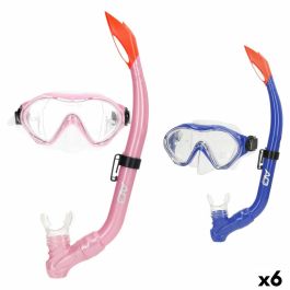 Gafas de Buceo con Tubo AquaSport Azul Rosa (6 Unidades) Precio: 64.88999979. SKU: B157TDQQR8