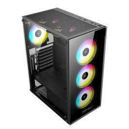 Keep Out Caja PC Gaming XC-210 Negra ATX, Micro-ATX, ITX. Diseño Cristal Templado ARGB.