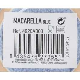 Plato Macarella Blue 20.5 cm - Inde (24 Unidades) Plato Macarella Blue 20.5 cm - Inde (24 Unidades)