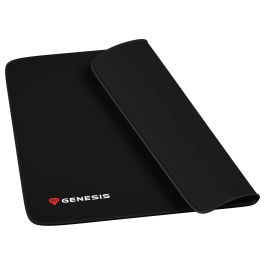 GENESIS Alfombrilla Gaming Carbon 500 M Logo Negro, Tela y Caucho, Resistente al Agua, Precisión y Suave Deslizamiento, 300x250x2.5mm