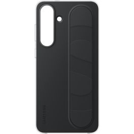 Samsung Funda Standing Grip para Galaxy S25 FE, Silicona Negra con Soporte de Sobremesa y Fácil Aplicación
