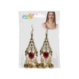 Pendientes Dorado Brillante Rojo Mujer Adulto