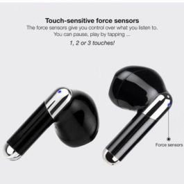 TooQ TQBWH-0054B Auriculares Inalámbricos Bluetooth Onyx con Estuche de Carga, Micrófono, Cancelación Ruido ENC, Autonomía hasta 18h, Negros TooQ TQBWH-0054B Auriculares Inalámbricos Bluetooth Onyx con Estuche de Carga, Micrófono, Cancelación Ruido ENC, Autonomía hasta 18h, Negros