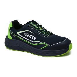 Sparco Impulse ESD S1PS - Calzado de seguridad deportivo azul marino/verde fluo, talla 39