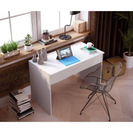 Escritorio con cajones grandes AUC8434391005733 - Melamina blanca - 110 x 56 x 81,5 cm