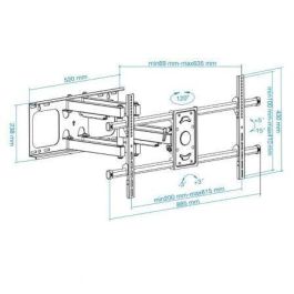 TooQ LP3790TN-B soporte para TV 2,29 m (90") Negro