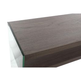 Consola DKD Home Decor Marrón Transparente Cristal Nogal Madera MDF 160 x 45 x 80 cm