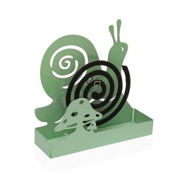 Soporte para espirales antimosquitos Versa Verde Metal 5 x 17 x 17 cm Caracol Soporte para espirales antimosquitos Versa Verde Metal 5 x 17 x 17 cm Caracol