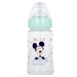 Disney Baby AUC8412497130023 Biberón Mickey 240 ml Libre de BPA con Tetina de Silicona de 3 Posiciones